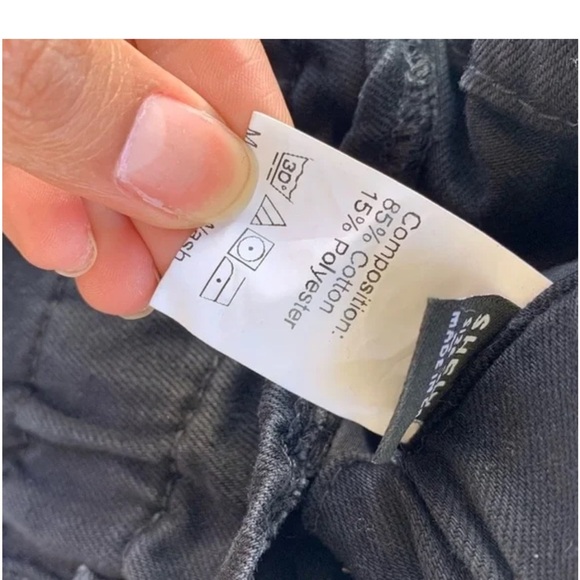 SHEIN Black High Rise paperbag Jeans size M - Picture 7 of 11